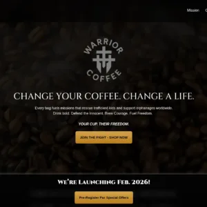 Launch Warrior Coffee — Fuel Courage, Defend the Innocent